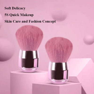 Pink Kabuki Powder Foundation Brush Portable Mineral Powder Brush